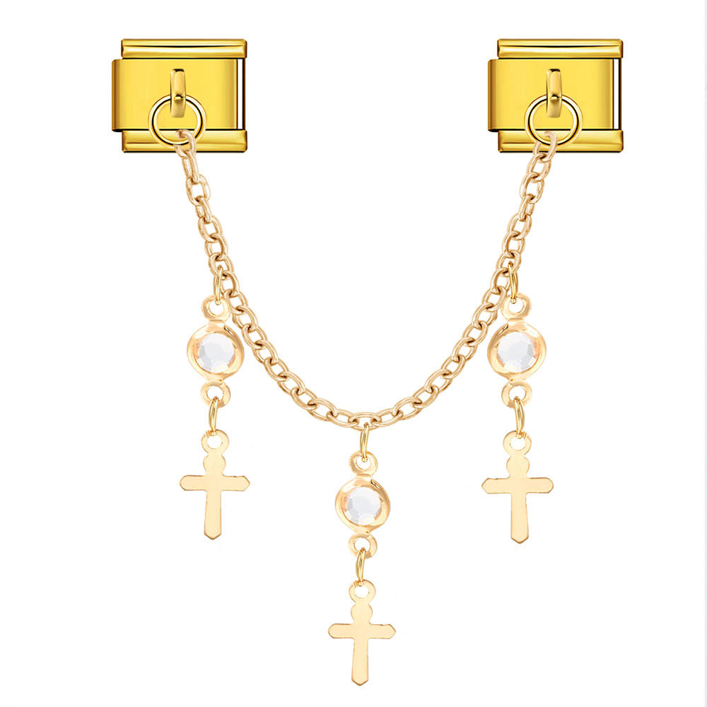 Wholesale  Italian Charm Bracelet 9mm DIY Butterfly Star Shape   Creative Stainless Steel Composable Bracelet