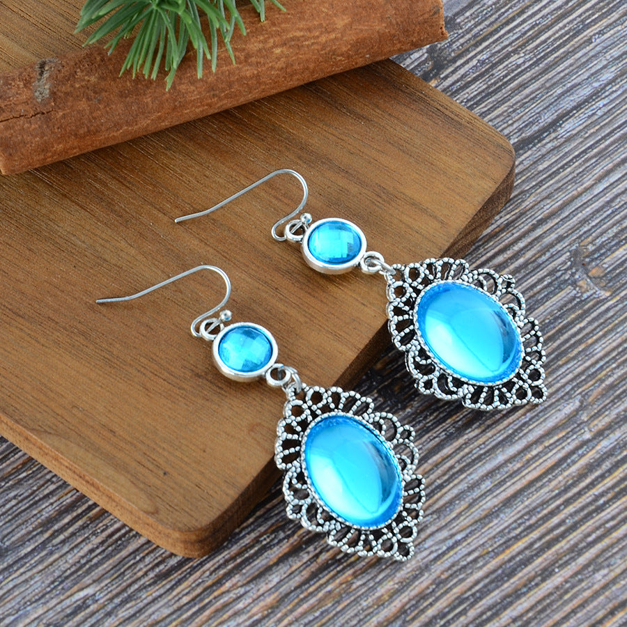 Wholesale  Bohemian Style Blue Pendant Earrings