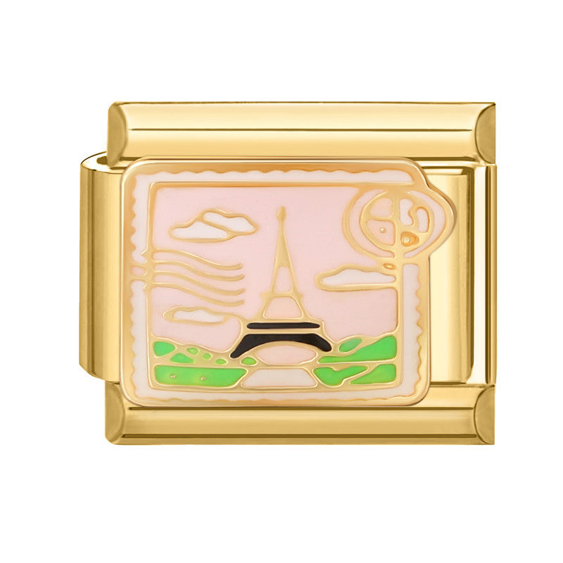 Wholesale Italian Charm Bracelet 9mm DIY Splicing Creative Pattern Stainless Steel Composable Bracelet