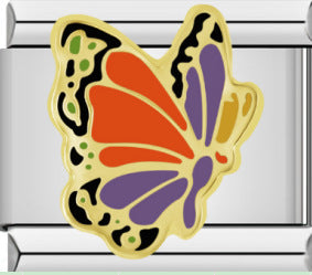 Wholesale Italian Charm Bracelet 9mm DIY Splicing Gold and Silver Butterfly Stainless Steel Composable Bracelet