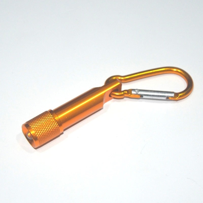 Wholesale Colorful Aluminum Alloy LED Mini Flashlight Carabiner Keychain