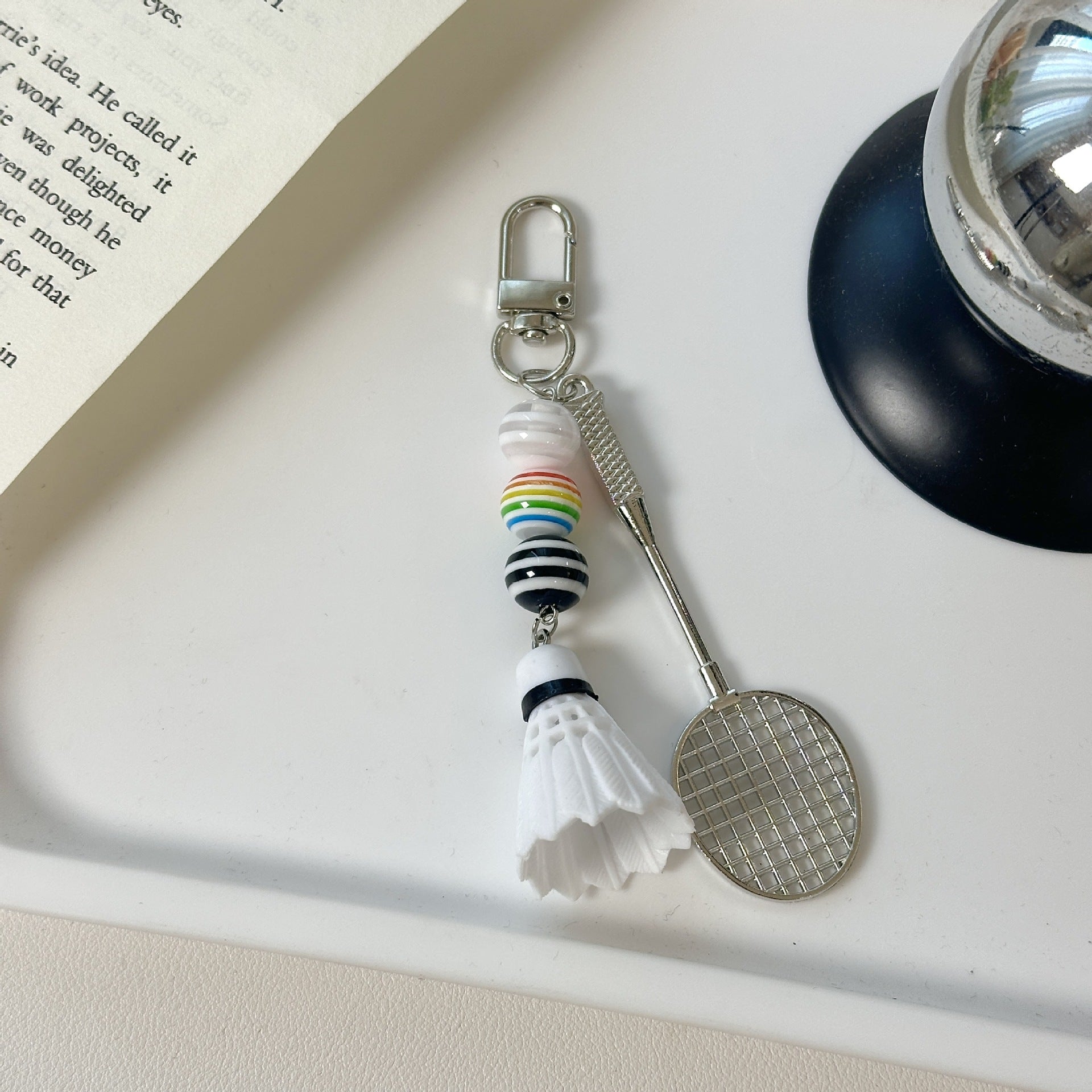 Wholesale Alloy badminton racket keychain