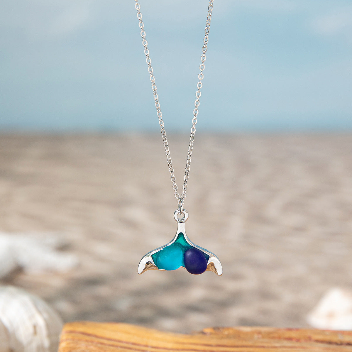 Wholesale Ocean Style Beach Sea Glass Necklace