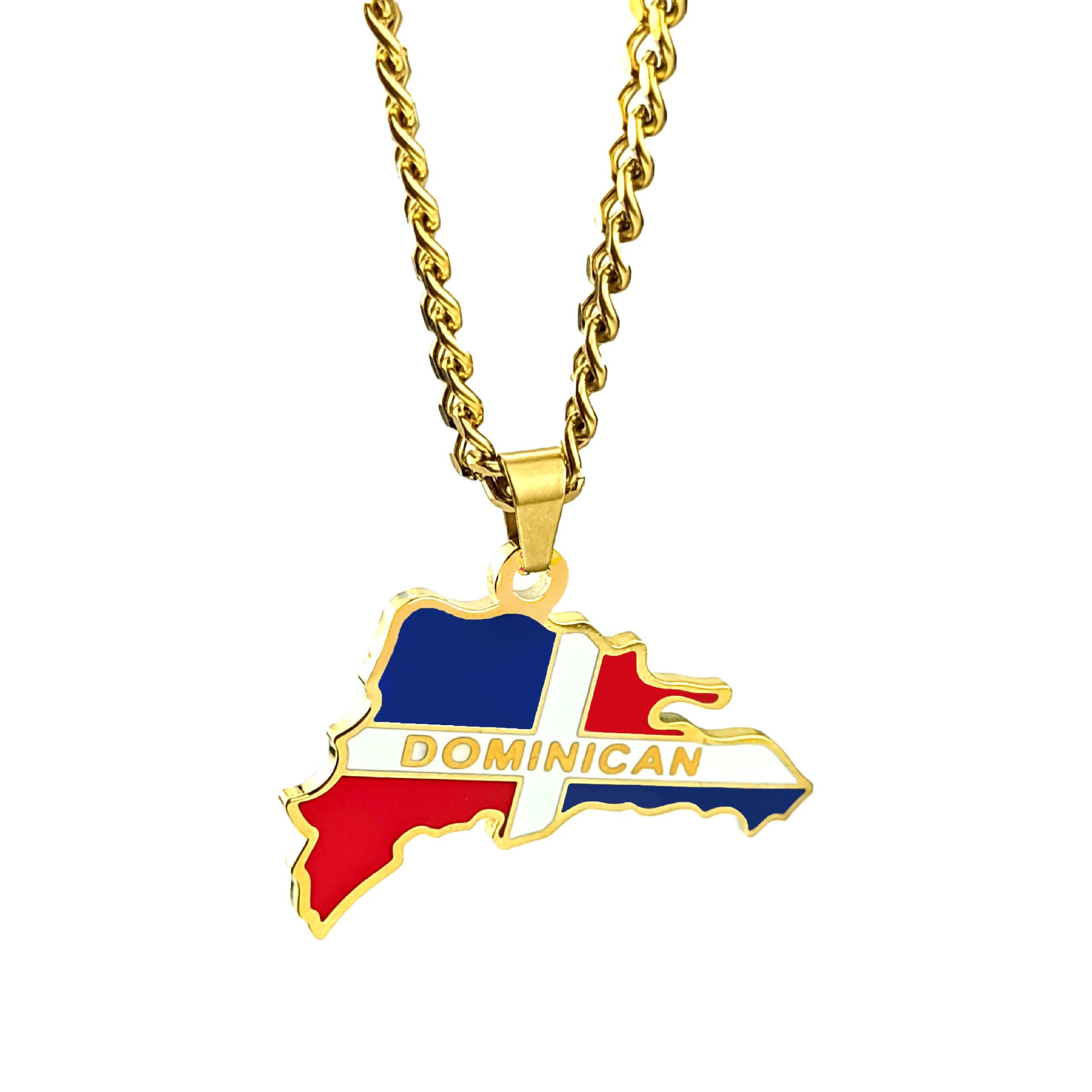 Wholesale Irregular Stainless Steel Necklace World Map Pendant ACC-NE-Ruig003