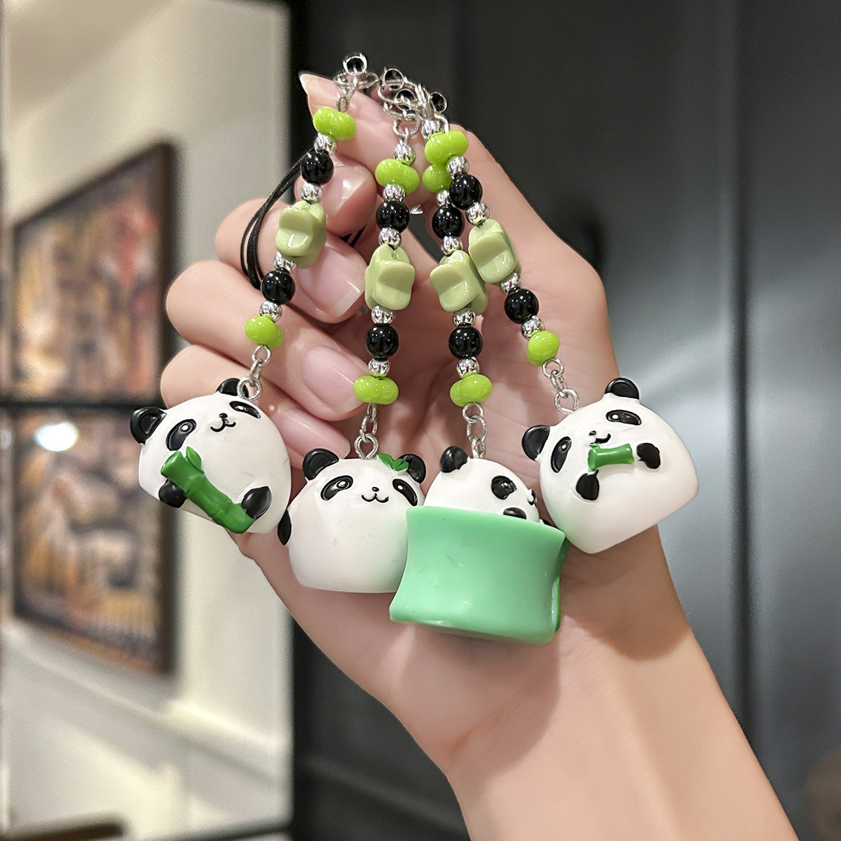 Wholesale  Cute Cartoon Panda Keychain