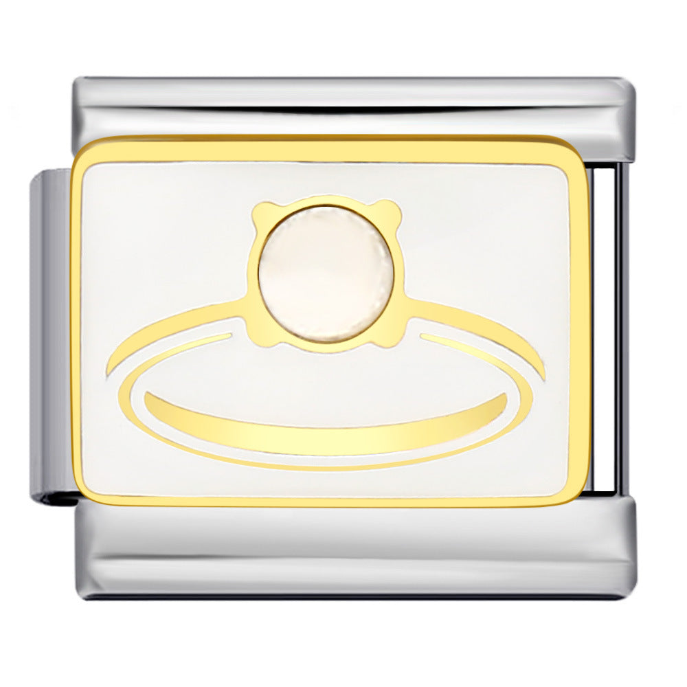 Wholesale Italian Charm Bracelet 9mm DIY Splicing Creative Pattern Series Stainless Steel Composable Bracelet