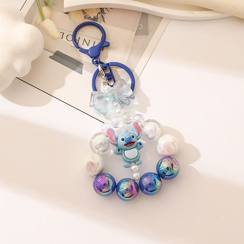 Wholesale Cartoon  Colorful  Beaded Acrylic Non-Peeling Keychain 
ACCVIP