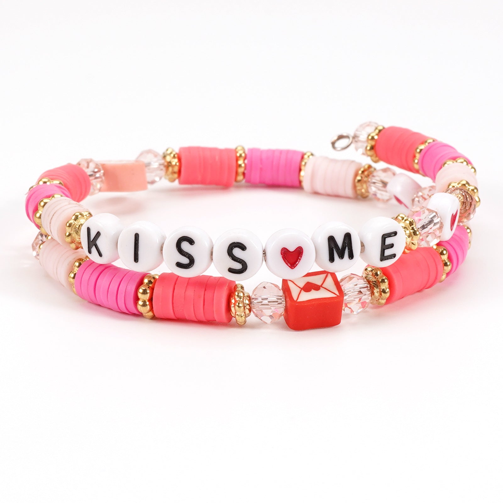 Wholesale Valentine' s Day  XOXO Soft y Love LOVE Soft y Bead Bracelet