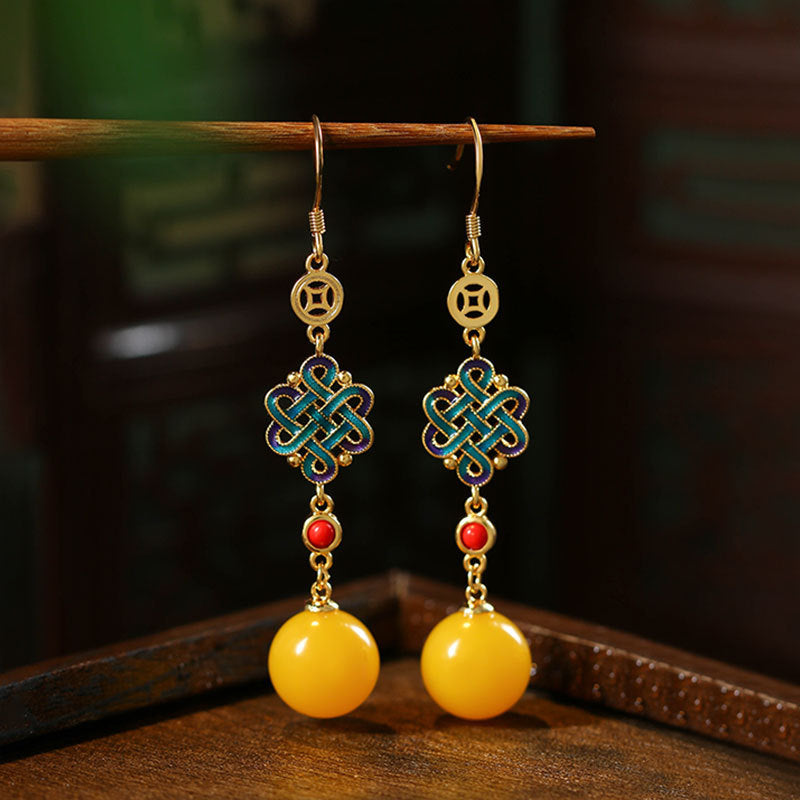 Wholesale Chinese Style Antique Jade Earrings - Trendy Fashion Accessory for Party Wear and Gift Boutique