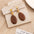 Wholesale  Geometric Wooden Retro Exaggerated Hollow Earrings