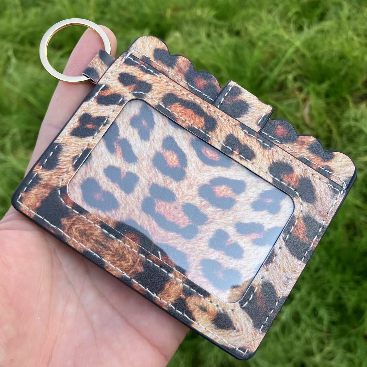 Wholesale PU Leather Card Holder Wallet Leopard Print Urban Style For Women Students Everyday Use