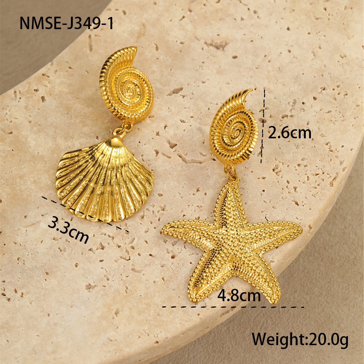 Wholesale  Ocean Vacation Style Stainless Steel Earrings