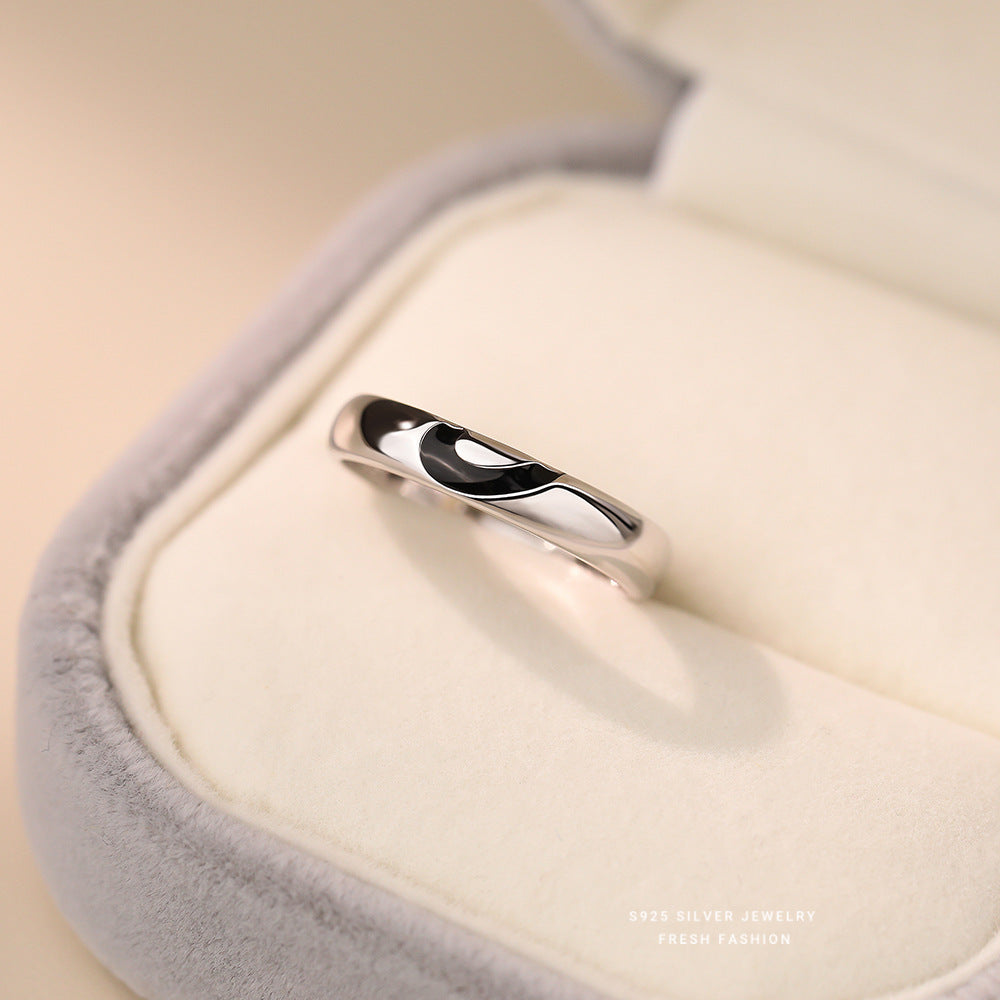 Wholesale Heart Link Mood s925 sterling silver adjustable ring