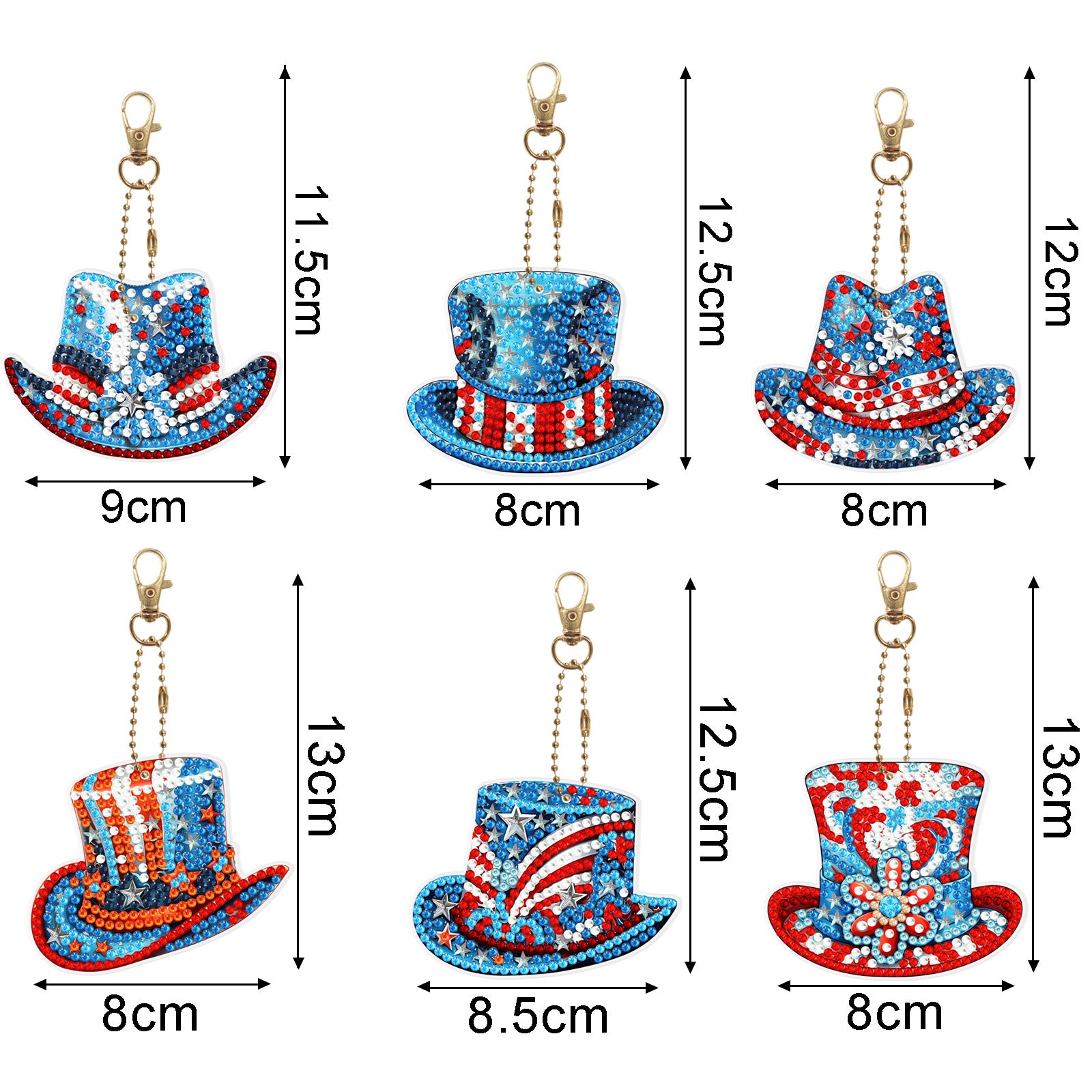 Wholesale Acrylic Cute Small Animal Dot Diamond Painting Custom Keychains ACC-KC-XingNa001