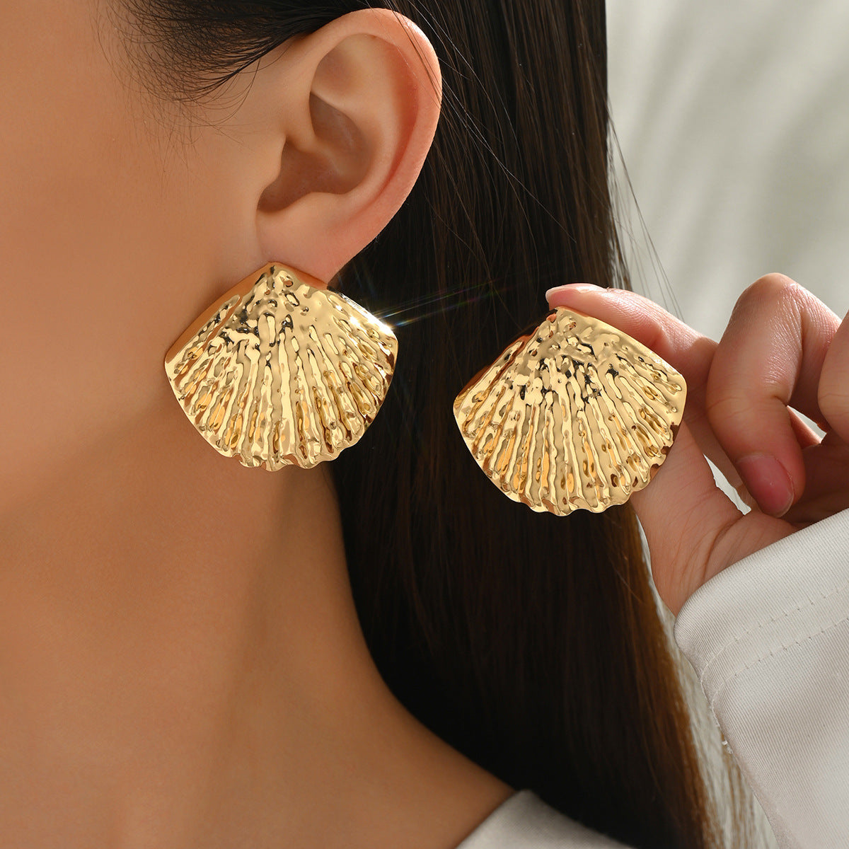 Wholesale Zinc Alloy Geometric Conch Starfish Stud Earrings for Women