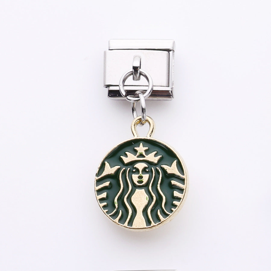 Wholesale 10pcs Italian Charm Bracelet 9mm DIY Splicing Devil Eye Stainless Steel Composable Bracelet