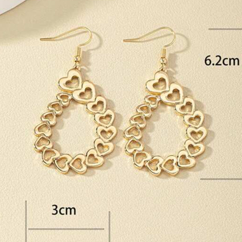 Wholesale Oval Heart Shape Valentine's Day Earrings