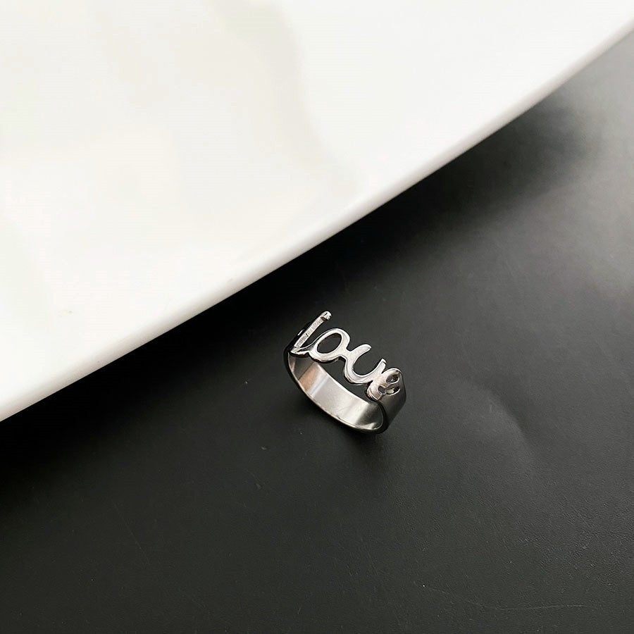 Wholesale Round Titanium Steel Rings Light Luxury Rings ACC-RS-Yuxi003