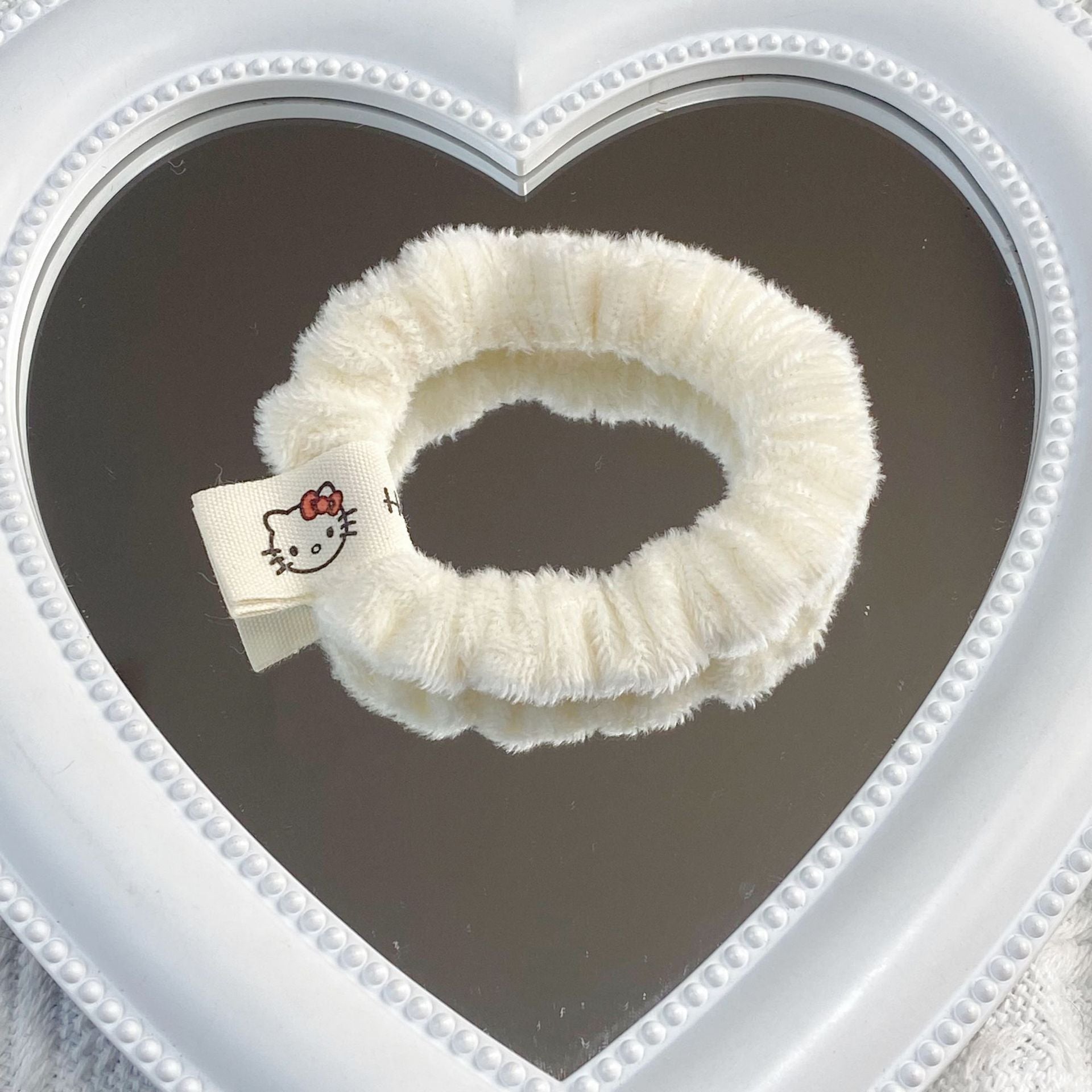 Wholesale Plush small  cute cat hair ring cartoon hair rope