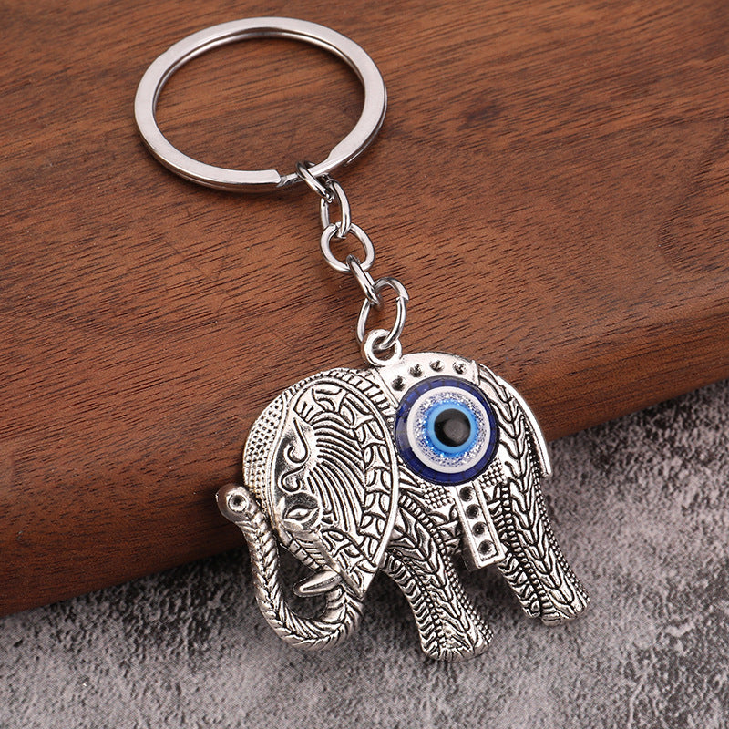 Wholesale Alloy Blue Eyes Owl Demon Eye Keychain