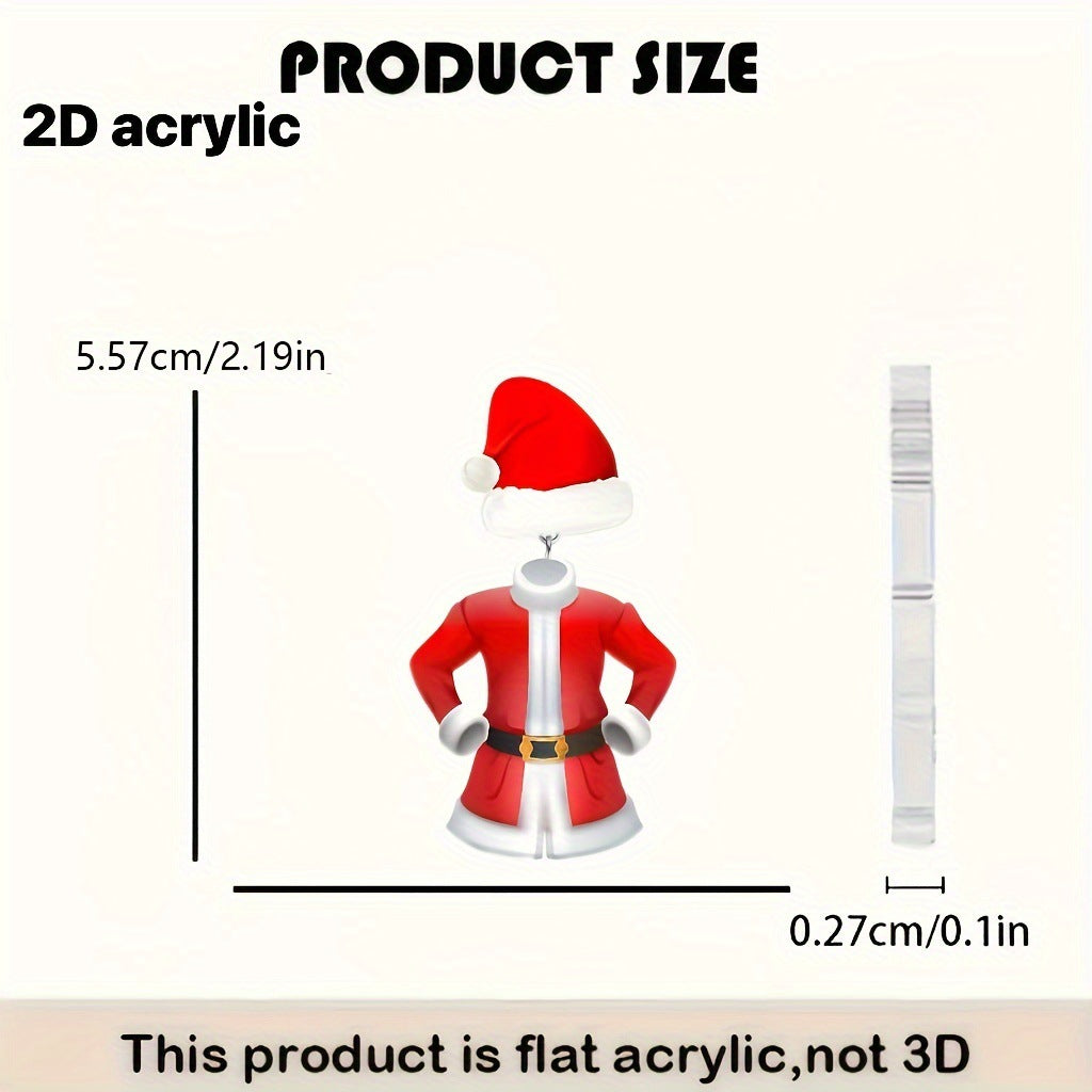 Wholesale  Christmas Charm Santa Claus Costume and Christmas Hat Long Tassel Earrings