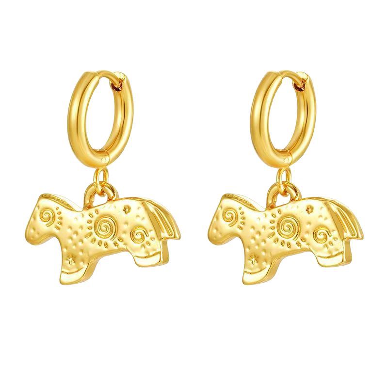 Wholesale Stainless steel heart and flower earrings