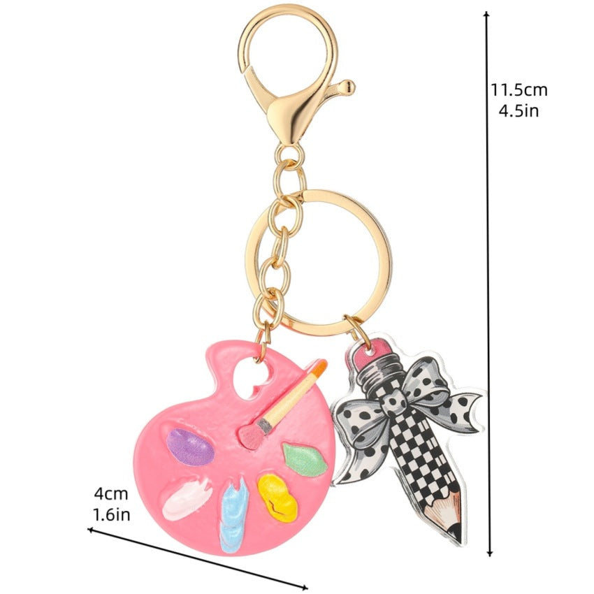 Wholesale Cute Paint Board Keychain Pendant