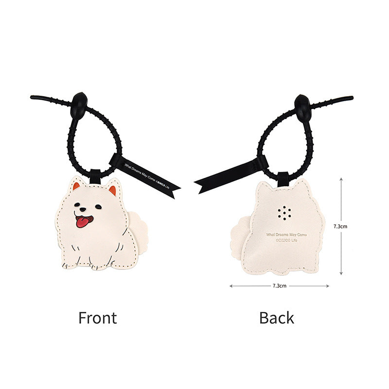Wholesale Leather Squeaky Dog Keychain Car Hanging Charm Decorative Gift