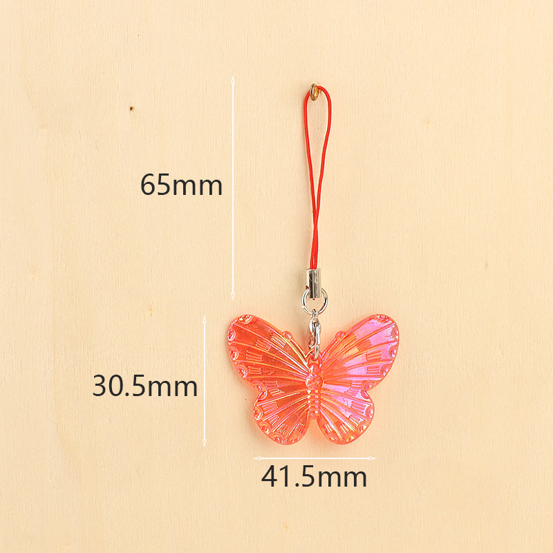 Wholesale Electroplated Butterfly Pendant Keychain