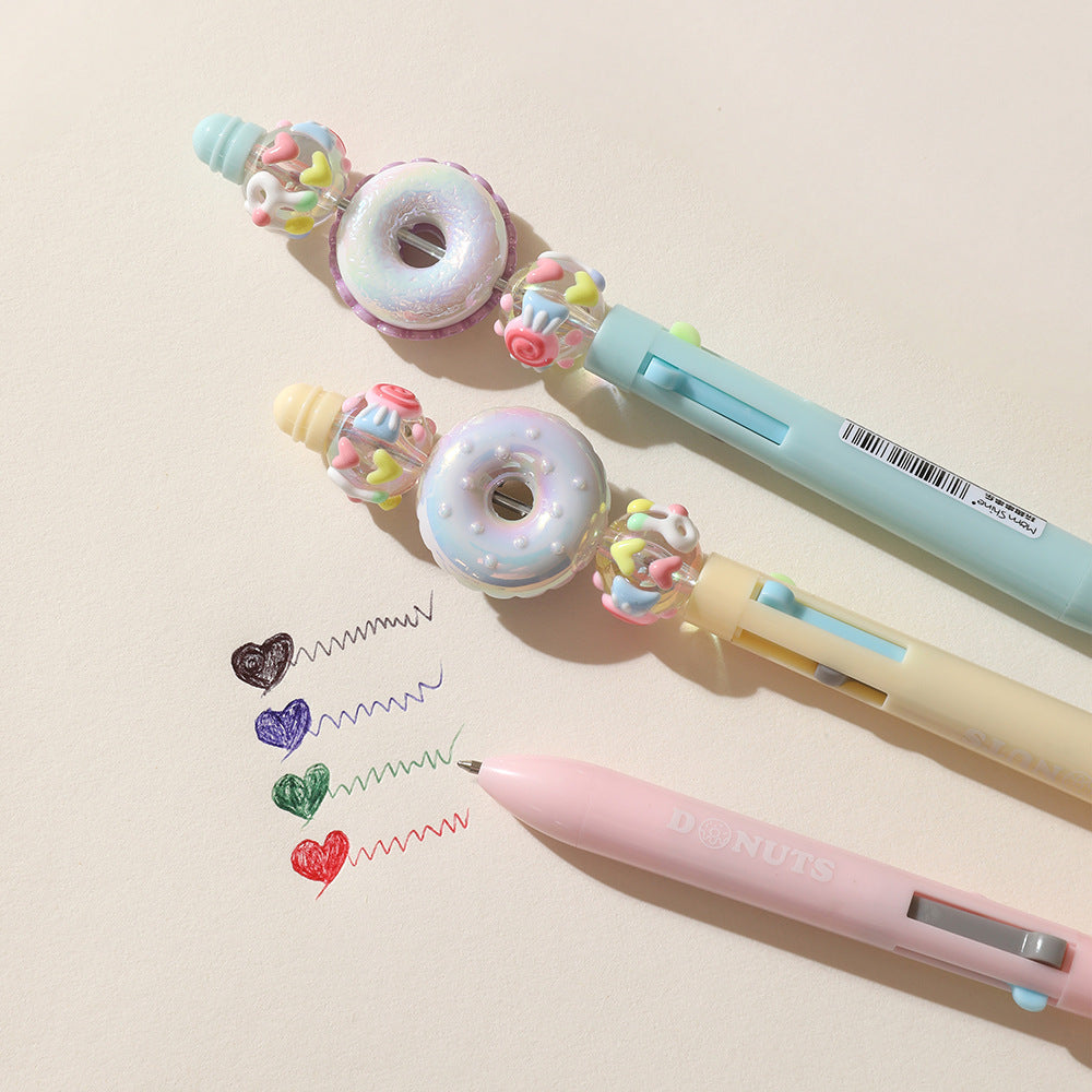 Wholesale  donut string music 4 color ballpoint pen