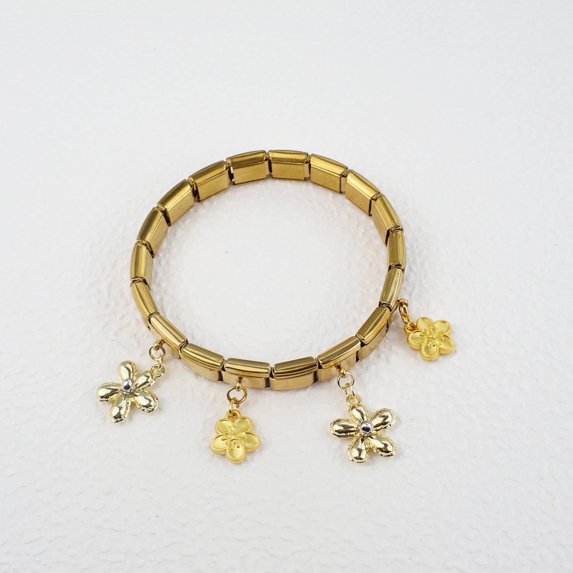 Wholesale 5pcs/   pack Single Section Creative Stainless Steel Composable Bracelet