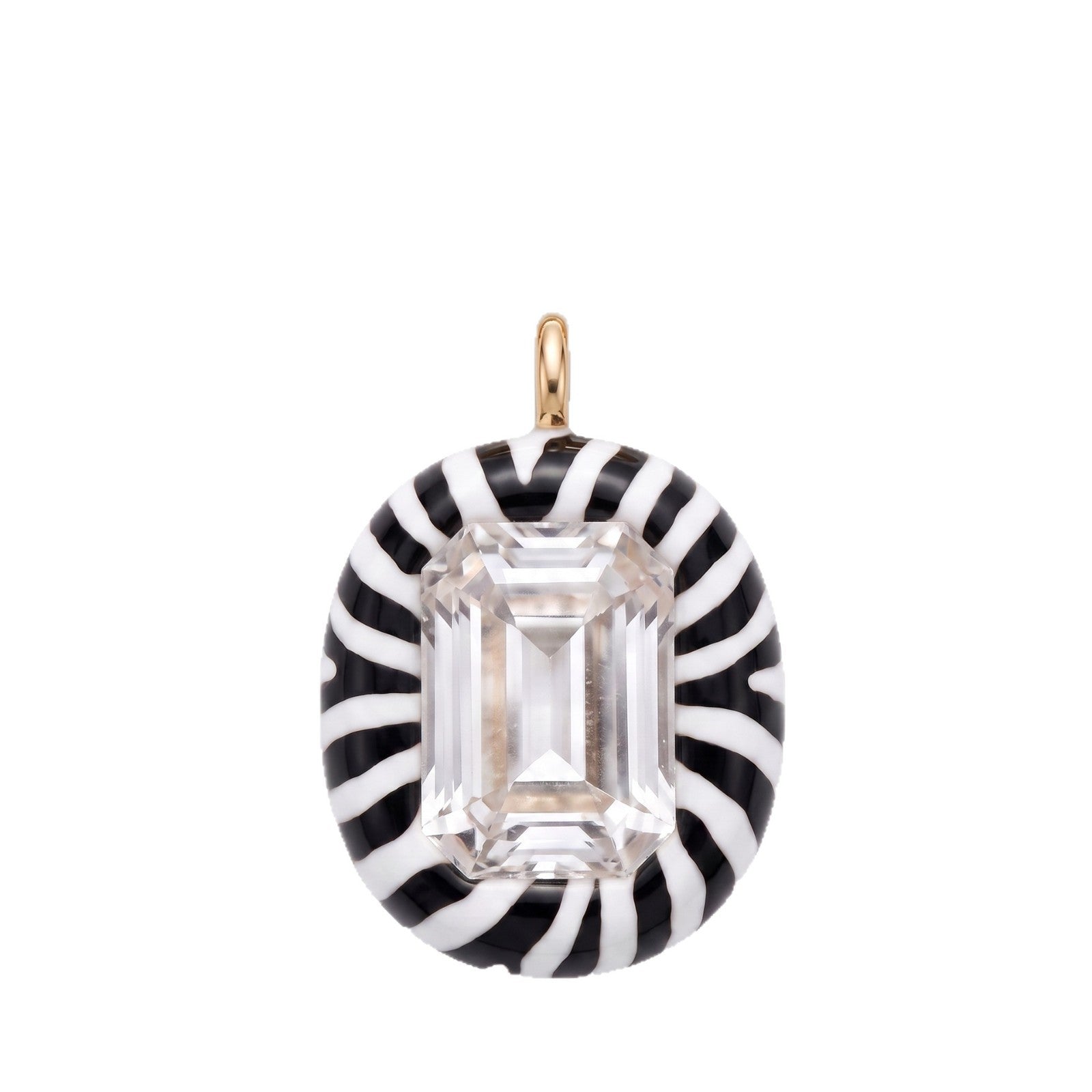 Wholesale Stainless Steel Zebra Pattern Pendant With Open Chain 18K Gold Tone Finish DIY Jewelry Accessory For Fashion Gift