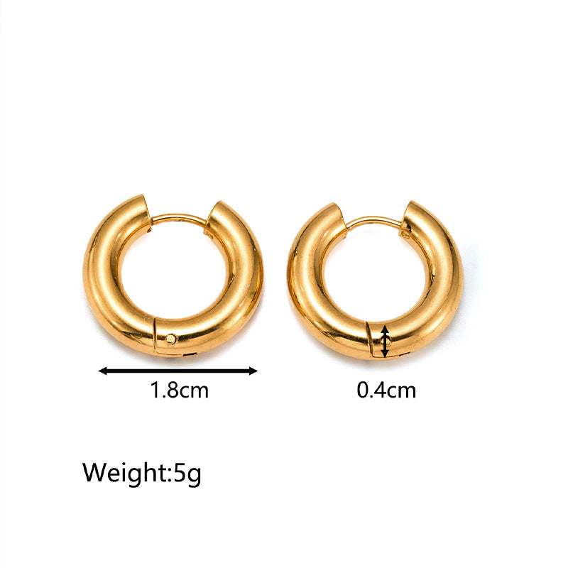Wholesale Gold Combination Set Stainless Steel 18K Gold Plated Geometric Vintage Earrings ACC-ES-MuShan020