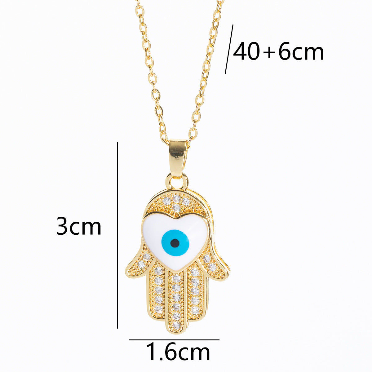 Wholesale Turkey Blue Eyes Devil Eye Pendant Titanium Steel Necklace
