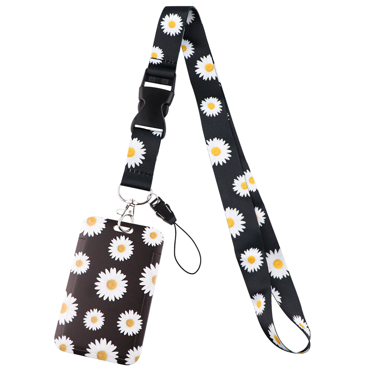 Wholesale 10pcs Daisy Sunflower Mobile Phone Webbing Lanyard Keychains ACC-KC-QTQS015