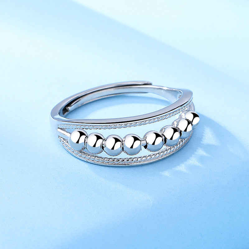 Wholesale Sterling Stress Relief Beaded Ring