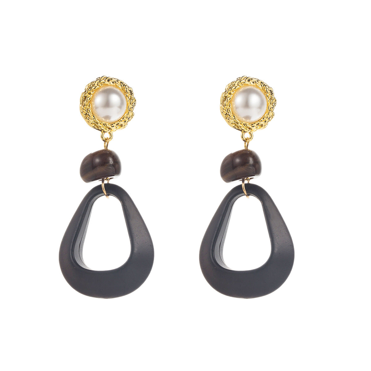 Wholesale  simple temperament irregular geometric resin earrings