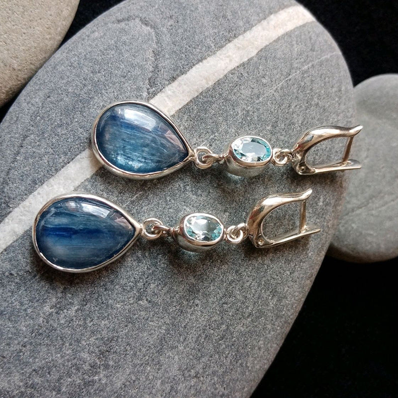 Wholesale Ancient silver exquisite simple ethnic style pendant earrings