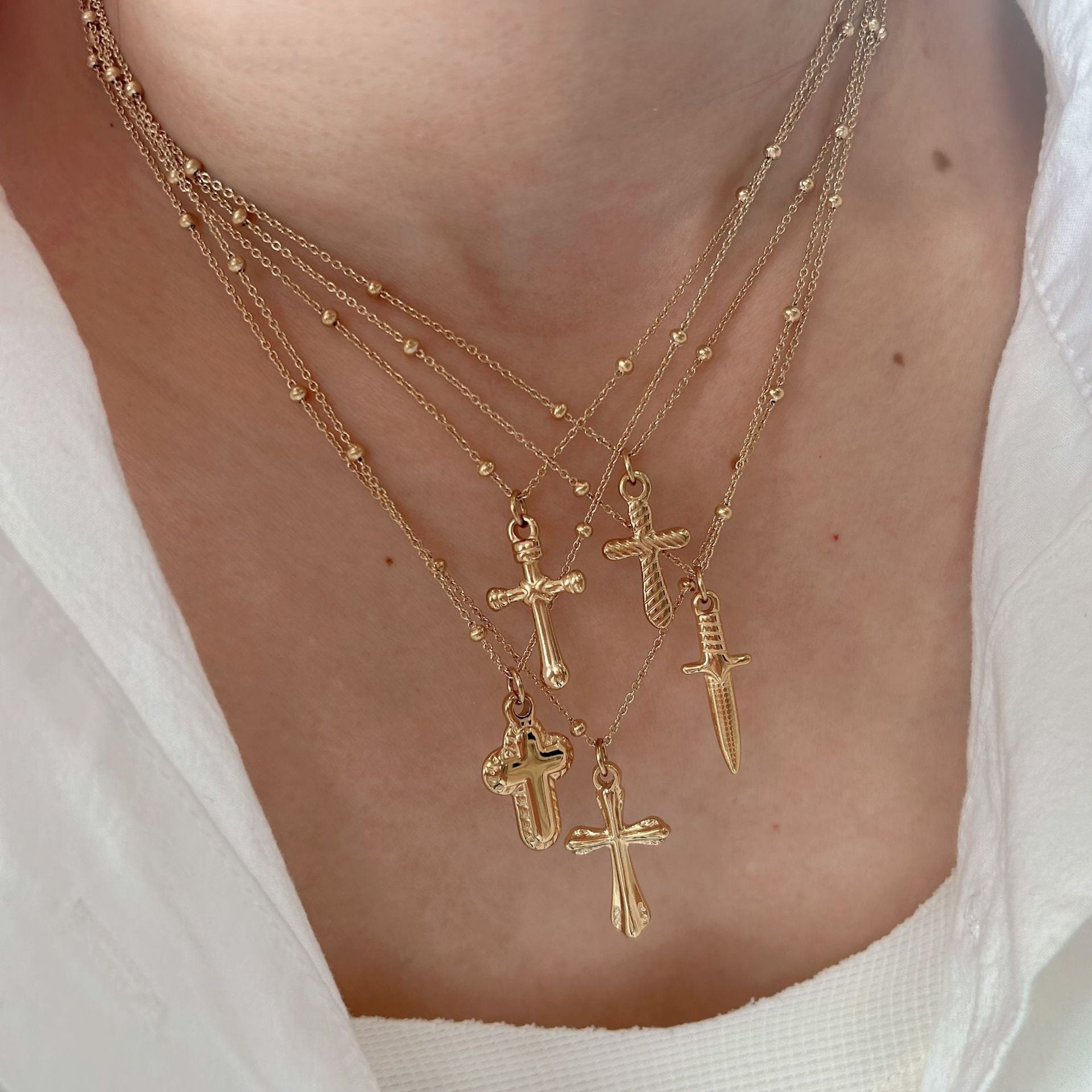 Wholesale  retro cross stainless steel pendant necklace