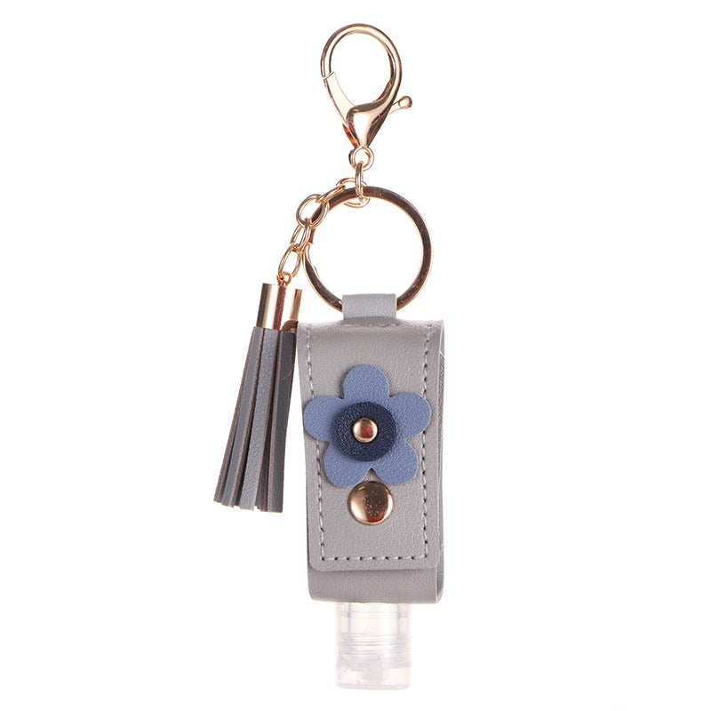 Wholesale Toner sub-bottle vintage leather case portable sub-bottle storage keychain