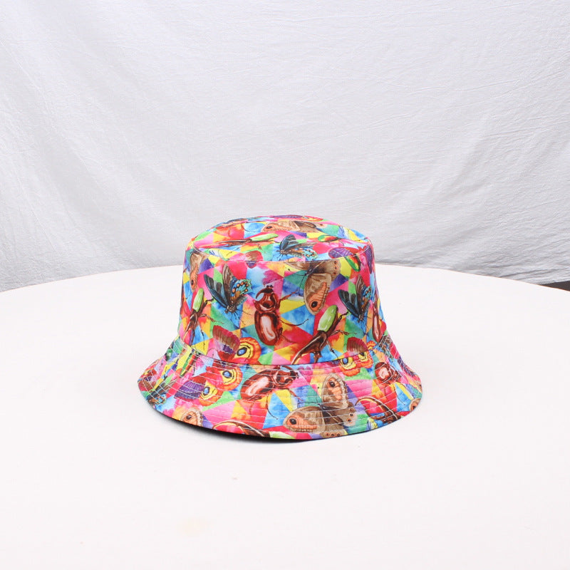 Wholesale  Double-sided Fisherman Hat  Printed Basin Hat Bucket Hat