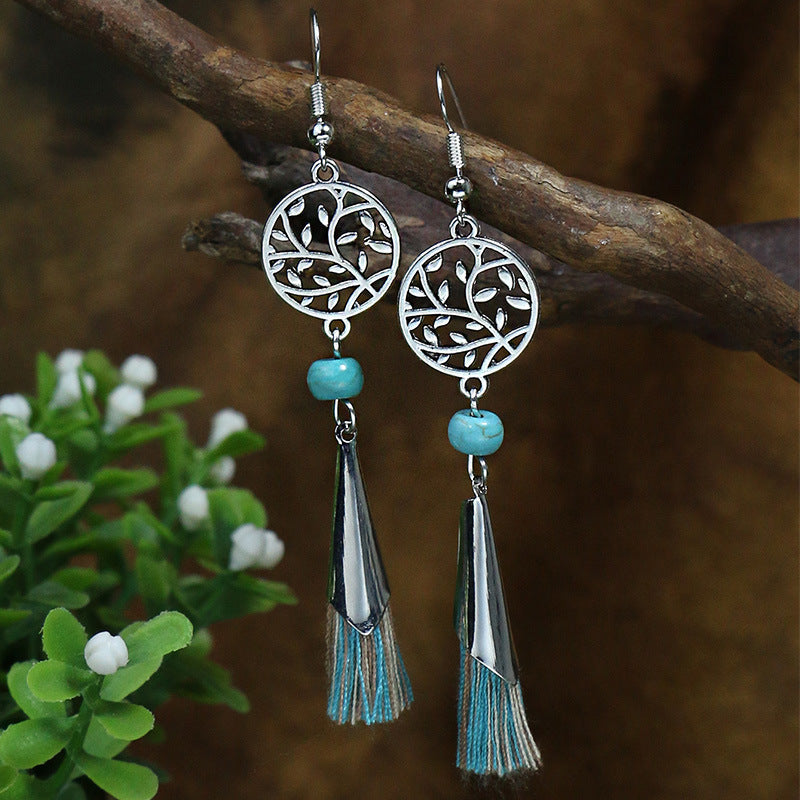 Wholesale Jewelry Bohemian Turquoise Alloy Earrings