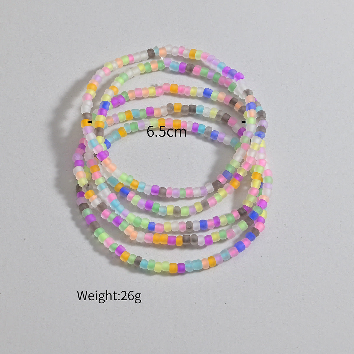 Wholesale  Color Acrylic Luminous Beaded Woven  Anklets