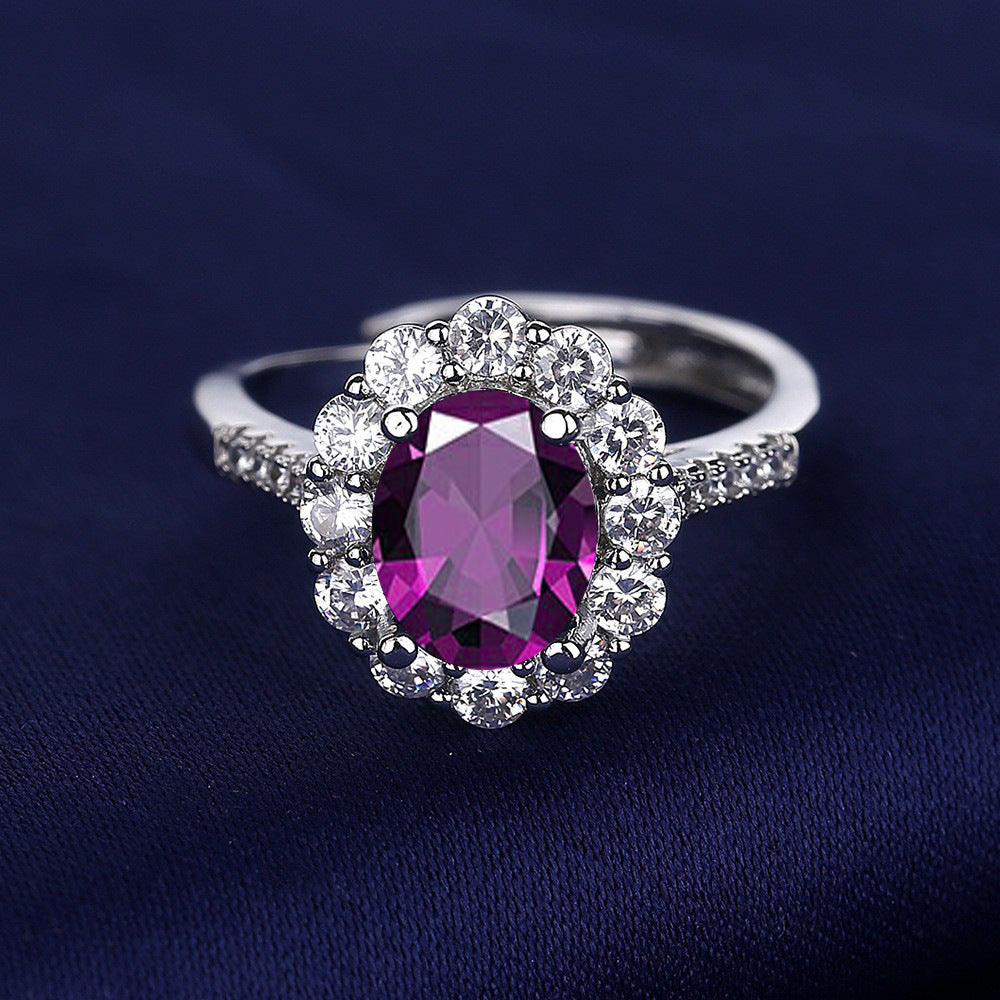 Wholesale  ocean heart inlaid sapphire group inlaid ring