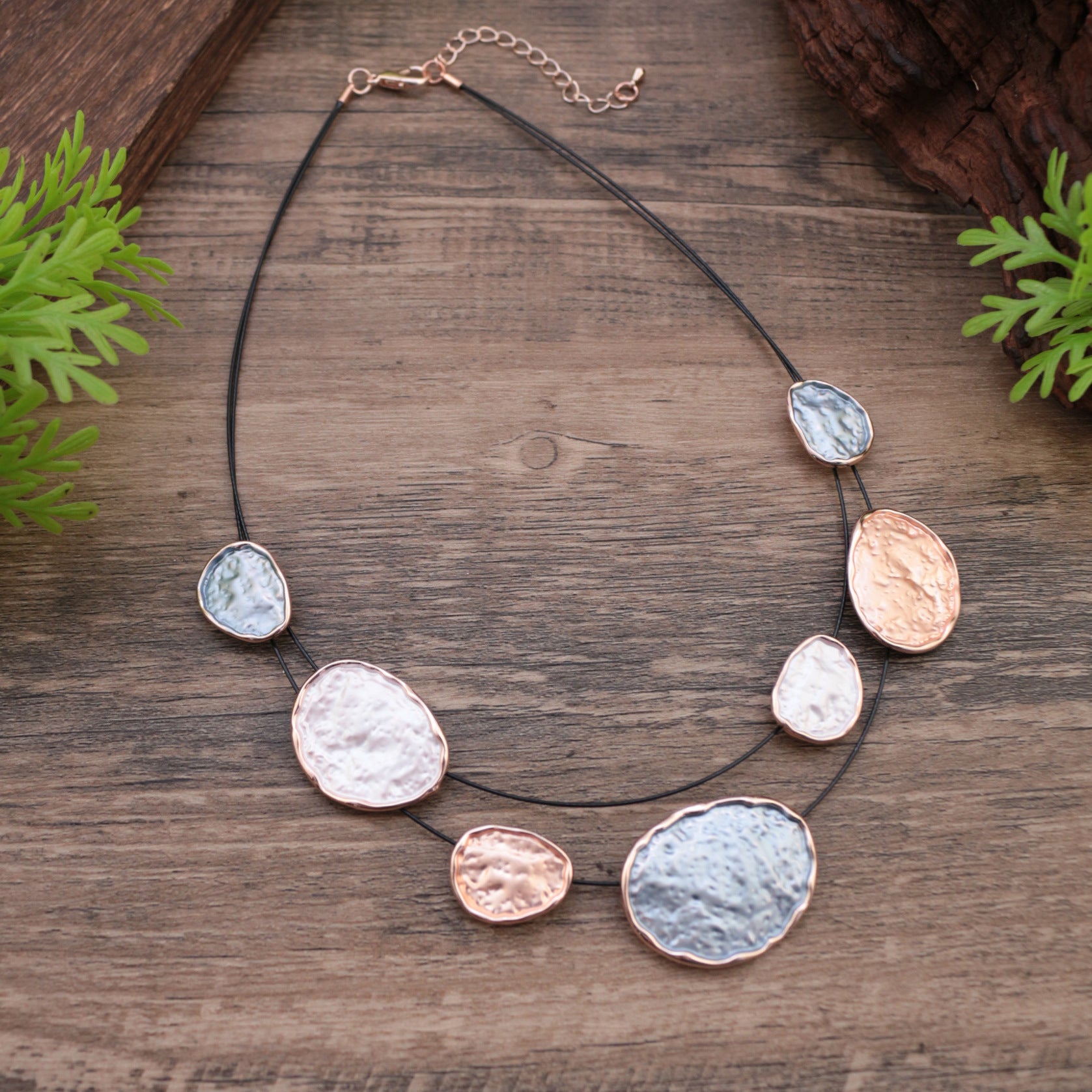 Wholesale  Colorful Round Irregular Alloy Necklace Drip Oil Exaggerated Shape Necklaces