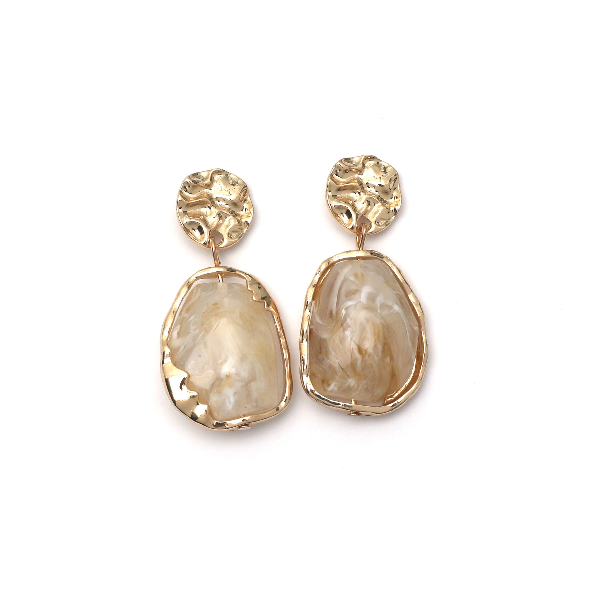 Wholesale Gemstone Earrings Acrylic Vintage Exaggerated Earrings ACC-ES-ManYi008