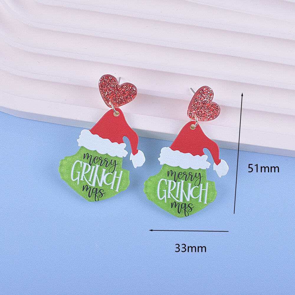 Wholesale Acrylic material Christmas pendant pendant earrings