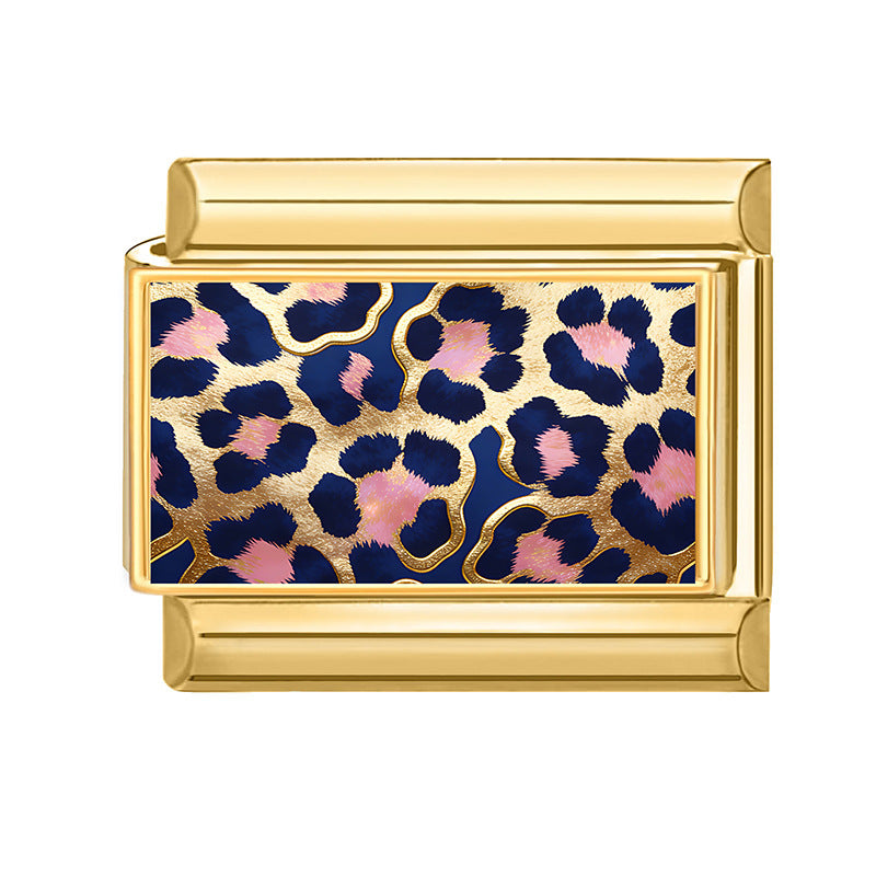Wholesale Leopard Pattern DIY Modular Bracelet Accessories Alloy Plated Fashion Accessory for Boutique Resale