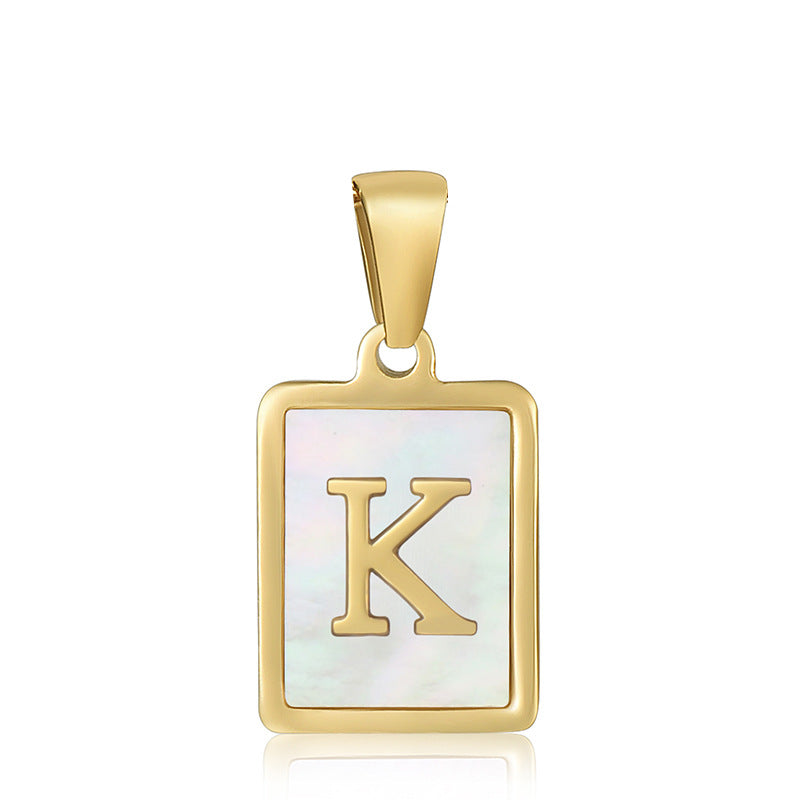 Wholesale Stainless Steel Letter Pendant Necklace Fashion Accessory Gift for Boutique Resale