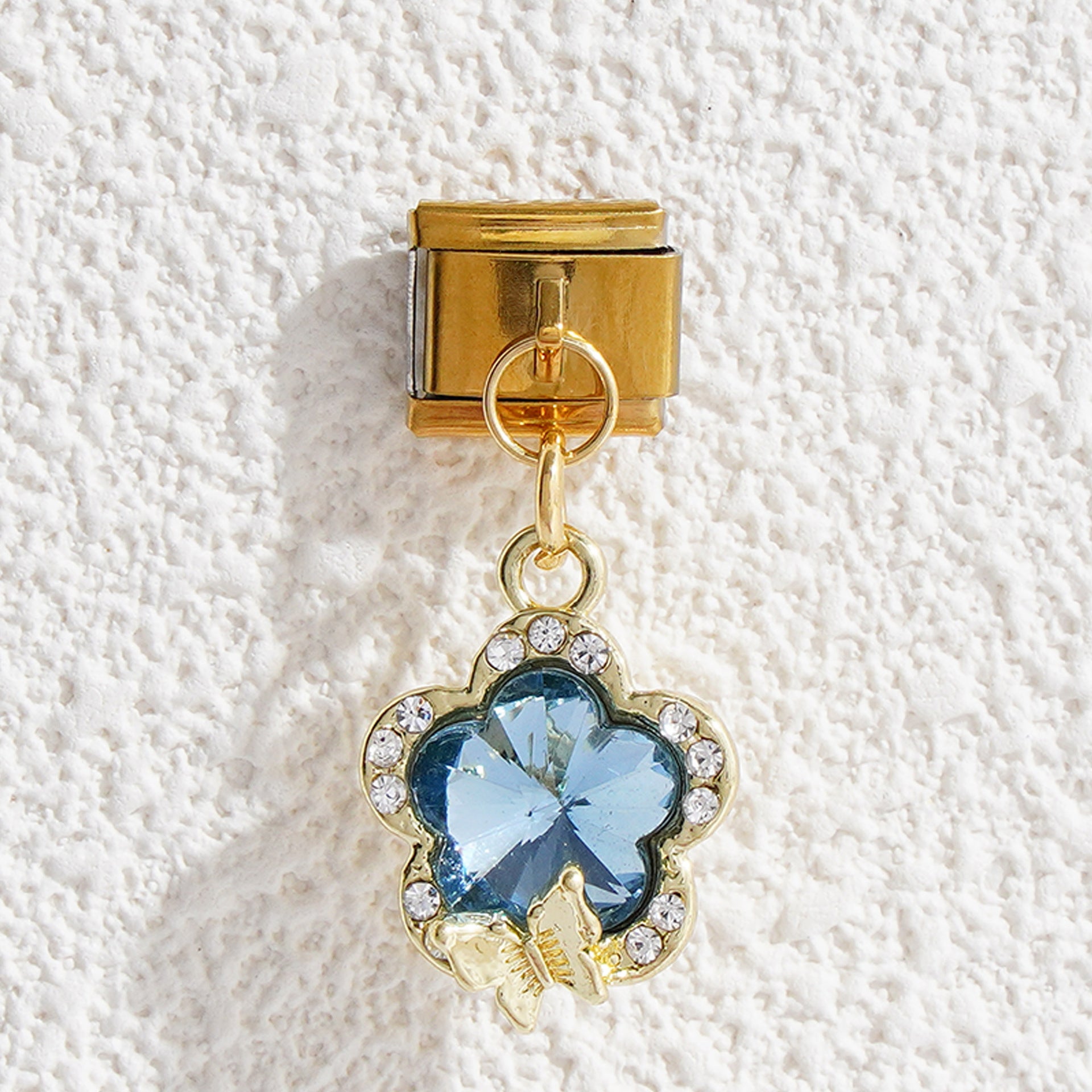 Wholesale 5PCS 9mm Italian Charm Starter Bracelets DIY flower Stainless Steel Composable Bracelet